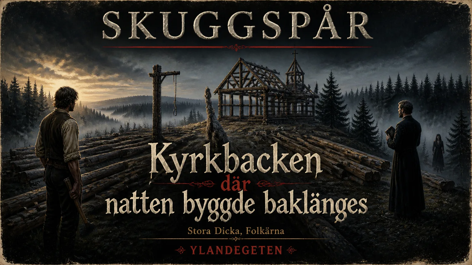 Kyrkbacken där natten byggde baklänges